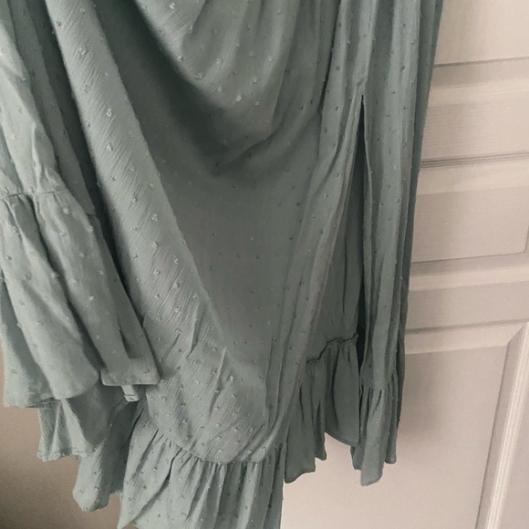 Hello MIZ Smocked Midi Dress in Sage - Picture 3 of 5
